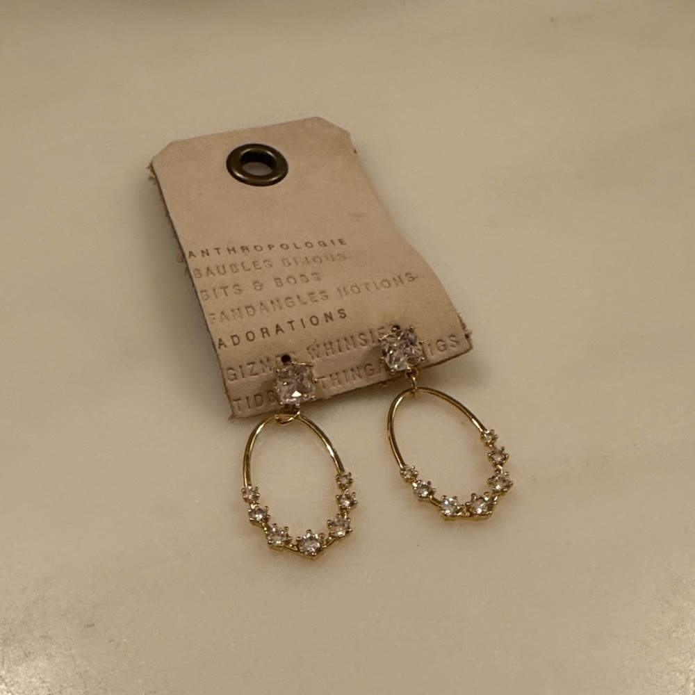 Anthropologie crystal statement earrings, NWT